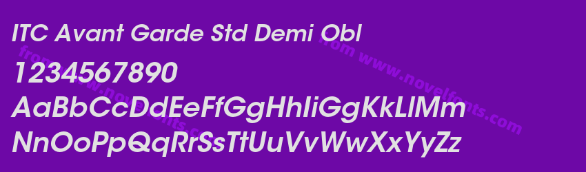 ITC Avant Garde Std Demi OblPreview ITC Avant Garde Std Demi OblPreview