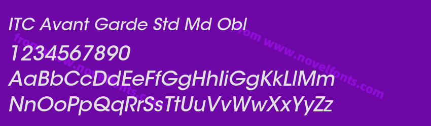 ITC Avant Garde Std Md OblPreview ITC Avant Garde Std Md OblPreview