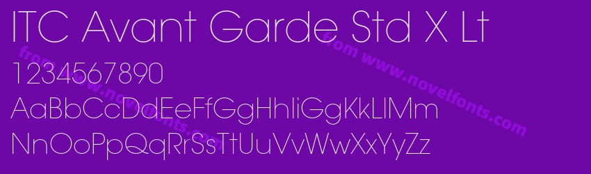 ITC Avant Garde Std X LtPreview ITC Avant Garde Std X LtPreview