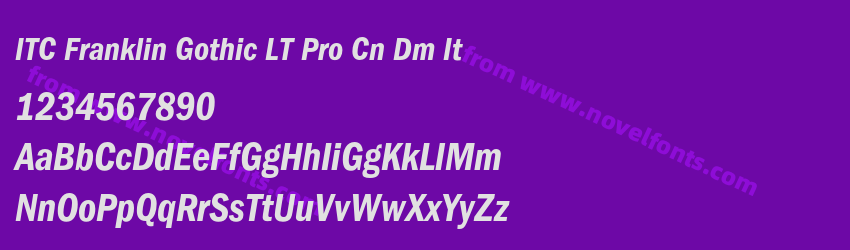 ITC Franklin Gothic LT Pro Cn Dm ItPreview ITC Franklin Gothic LT Pro Cn Dm ItPreview
