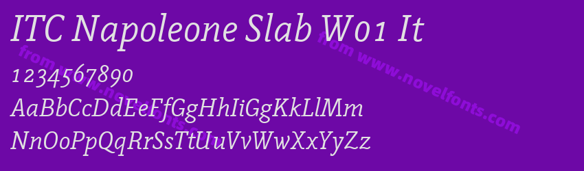 ITC Napoleone Slab W01 ItPreview ITC Napoleone Slab W01 ItPreview
