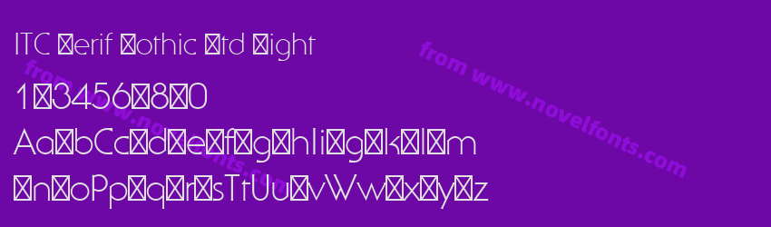 ITC Serif Gothic Std LightPreview ITC Serif Gothic Std LightPreview