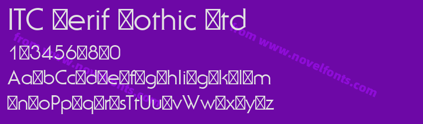 ITC Serif Gothic StdPreview ITC Serif Gothic StdPreview