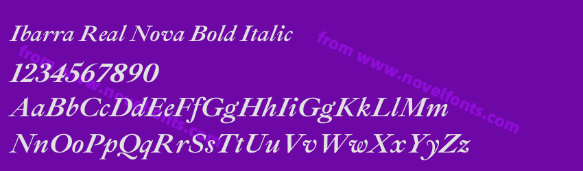 Ibarra Real Nova Bold ItalicPreview Ibarra Real Nova Bold ItalicPreview