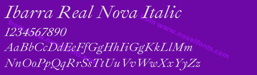 Ibarra Real Nova ItalicPreview Ibarra Real Nova ItalicPreview