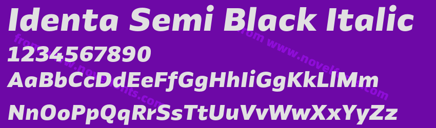 Identa Semi Black ItalicPreview Identa Semi Black ItalicPreview