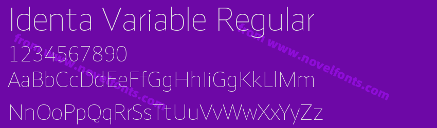 Identa Variable RegularPreview Identa Variable RegularPreview
