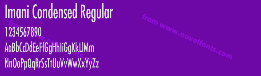Imani Condensed RegularPreview Imani Condensed RegularPreview