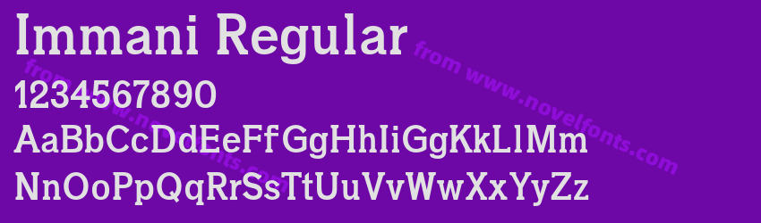 Immani RegularPreview Immani RegularPreview