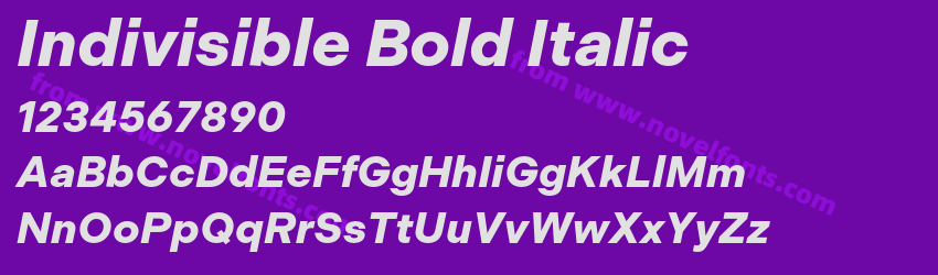 Indivisible Bold ItalicPreview Indivisible Bold ItalicPreview