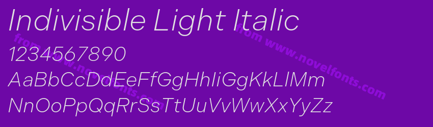 Indivisible Light ItalicPreview Indivisible Light ItalicPreview