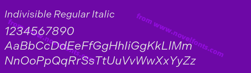 Indivisible Regular ItalicPreview Indivisible Regular ItalicPreview