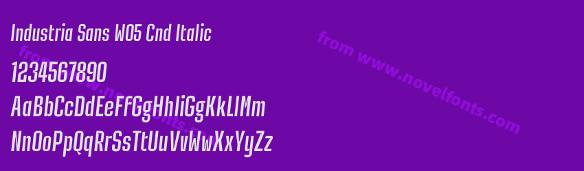 Industria Sans W05 Cnd ItalicPreview Industria Sans W05 Cnd ItalicPreview