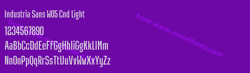 Industria Sans W05 Cnd LightPreview Industria Sans W05 Cnd LightPreview