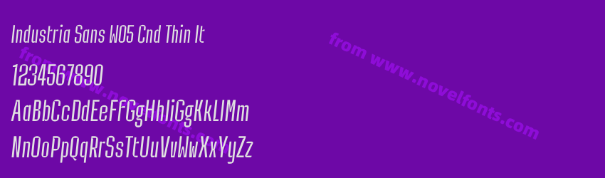 Industria Sans W05 Cnd Thin ItPreview Industria Sans W05 Cnd Thin ItPreview