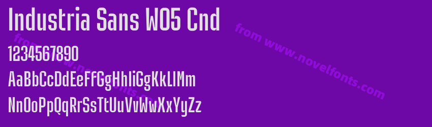 Industria Sans W05 CndPreview Industria Sans W05 CndPreview