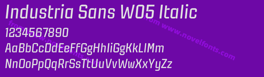Industria Sans W05 ItalicPreview Industria Sans W05 ItalicPreview