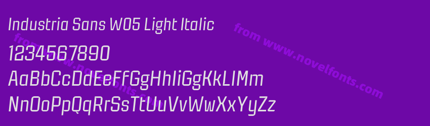 Industria Sans W05 Light ItalicPreview Industria Sans W05 Light ItalicPreview