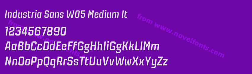 Industria Sans W05 Medium ItPreview Industria Sans W05 Medium ItPreview