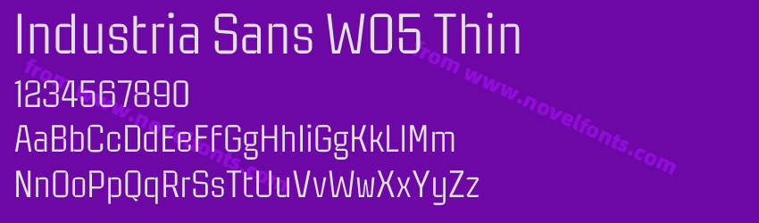 Industria Sans W05 ThinPreview Industria Sans W05 ThinPreview