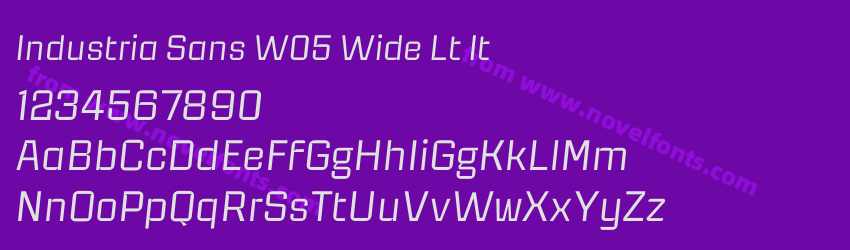 Industria Sans W05 Wide Lt ItPreview Industria Sans W05 Wide Lt ItPreview