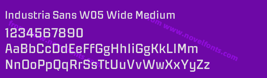 Industria Sans W05 Wide MediumPreview Industria Sans W05 Wide MediumPreview