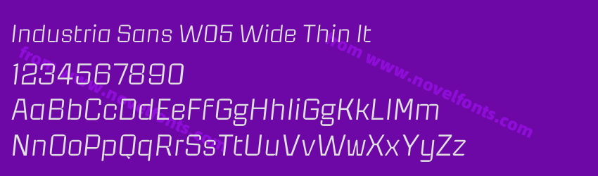 Industria Sans W05 Wide Thin ItPreview Industria Sans W05 Wide Thin ItPreview