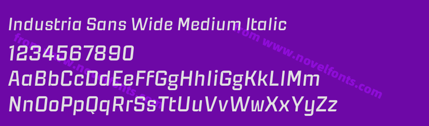 Industria Sans Wide Medium ItalicPreview Industria Sans Wide Medium ItalicPreview