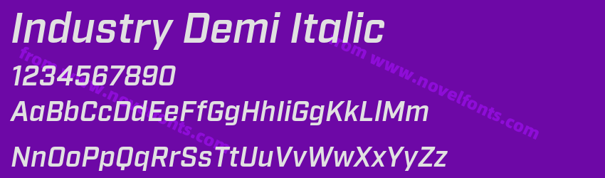 Industry Demi ItalicPreview Industry Demi ItalicPreview