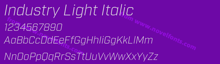 Industry Light ItalicPreview Industry Light ItalicPreview