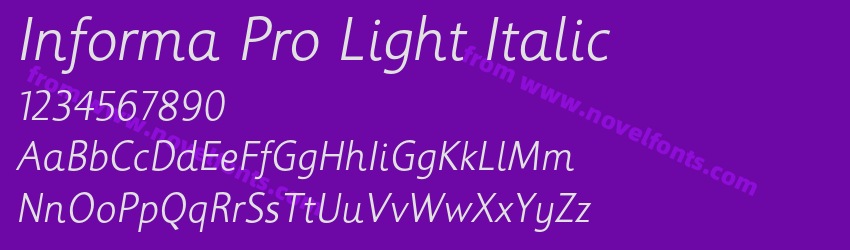 Informa Pro Light ItalicPreview Informa Pro Light ItalicPreview