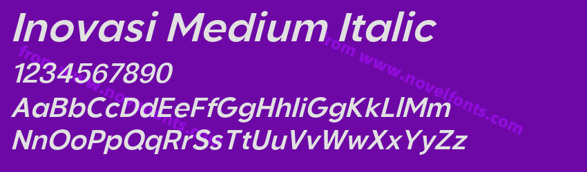 Inovasi Medium ItalicPreview Inovasi Medium ItalicPreview