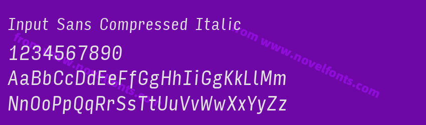 Input Sans Compressed ItalicPreview Input Sans Compressed ItalicPreview