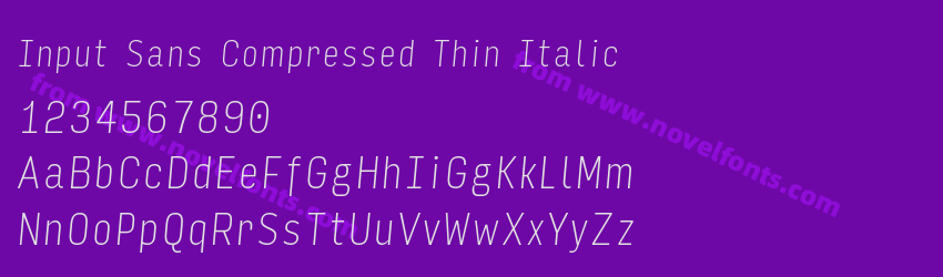 Input Sans Compressed Thin ItalicPreview Input Sans Compressed Thin ItalicPreview