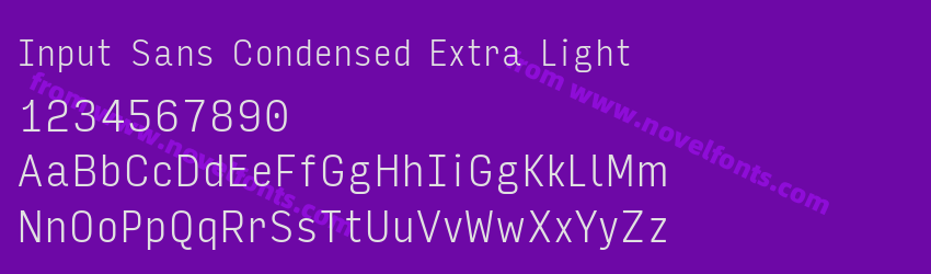 Input Sans Condensed Extra LightPreview Input Sans Condensed Extra LightPreview