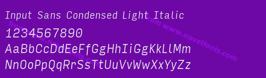 Input Sans Condensed Light ItalicPreview Input Sans Condensed Light ItalicPreview