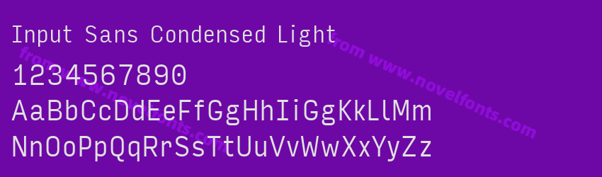 Input Sans Condensed LightPreview Input Sans Condensed LightPreview