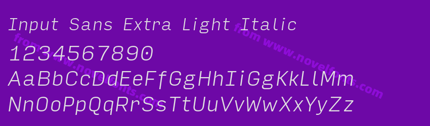 Input Sans Extra Light ItalicPreview Input Sans Extra Light ItalicPreview