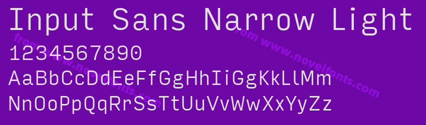 Input Sans Narrow LightPreview Input Sans Narrow LightPreview