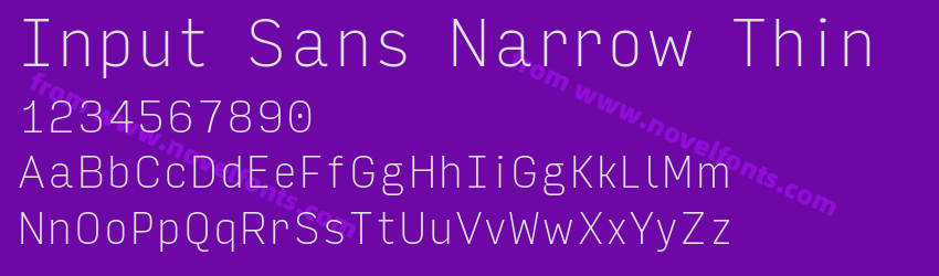Input Sans Narrow ThinPreview Input Sans Narrow ThinPreview