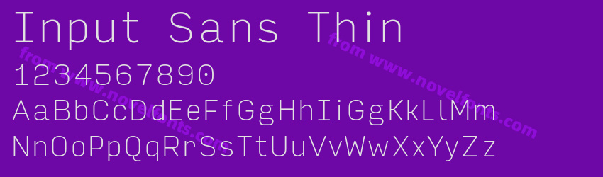 Input Sans ThinPreview Input Sans ThinPreview