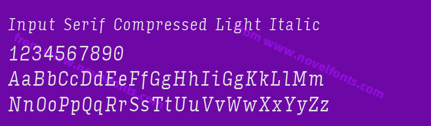 Input Serif Compressed Light ItalicPreview Input Serif Compressed Light ItalicPreview