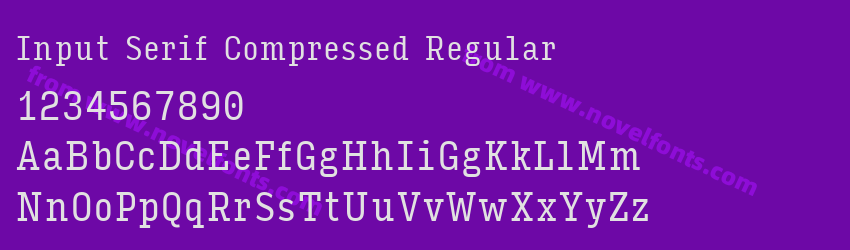 Input Serif Compressed RegularPreview Input Serif Compressed RegularPreview