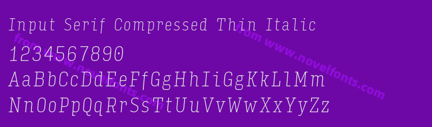 Input Serif Compressed Thin ItalicPreview Input Serif Compressed Thin ItalicPreview