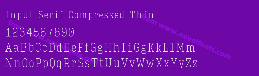 Input Serif Compressed ThinPreview Input Serif Compressed ThinPreview
