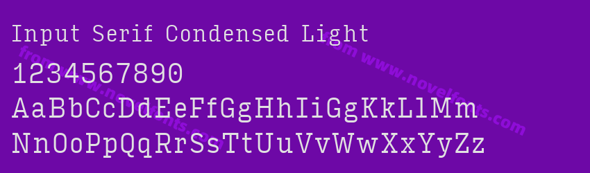 Input Serif Condensed LightPreview Input Serif Condensed LightPreview