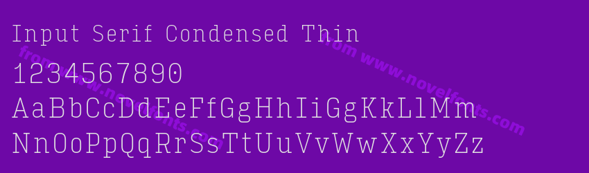 Input Serif Condensed ThinPreview Input Serif Condensed ThinPreview