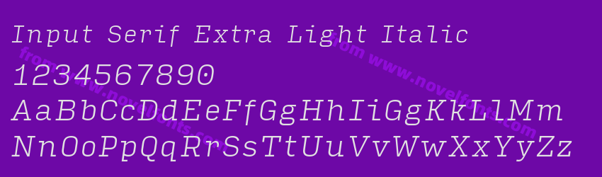 Input Serif Extra Light ItalicPreview Input Serif Extra Light ItalicPreview