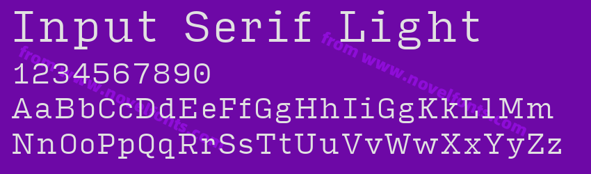 Input Serif LightPreview Input Serif LightPreview