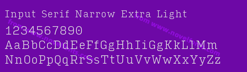 Input Serif Narrow Extra LightPreview Input Serif Narrow Extra LightPreview
